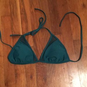 Blue mesh bikini top